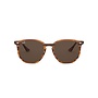 Ray-Ban RB4306 Striped Red Havana Frame Dark Brown Lens Sunglasses