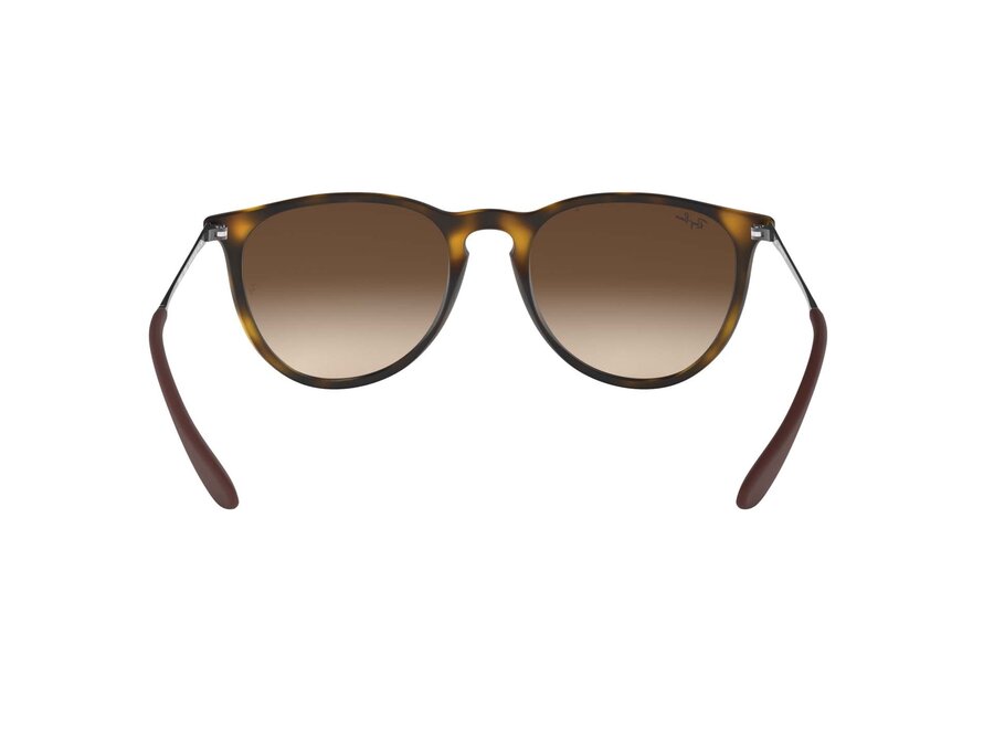 Ray-Ban Erika Rubber Havana Frame Brown Gradient Dark Brown Lens Sunglasses