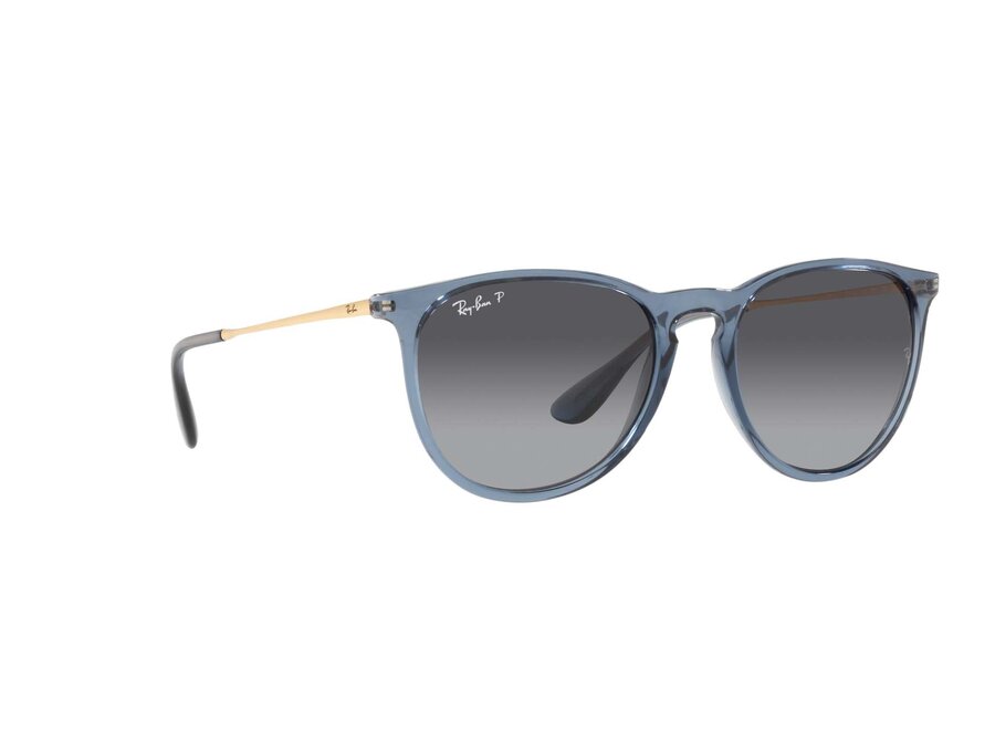 Ray-Ban Erika Transparent Blue Frame Grey Gradient Polarized Lens Sunglasses