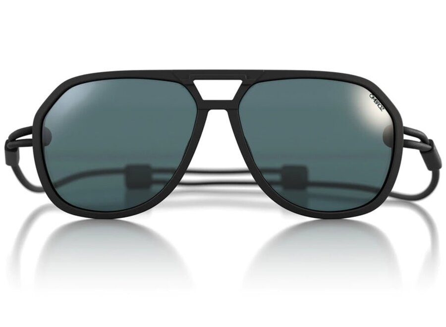 Ombraz Classics Narrow Charcoal Polarized Grey Sunglasses