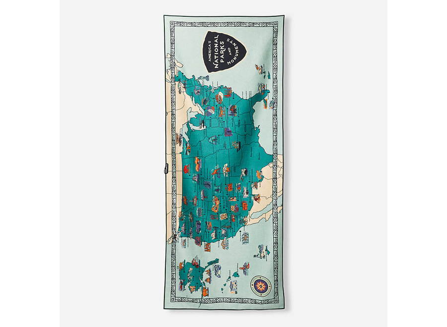 Nomadix Original Towel: National Parks and Monuments Map