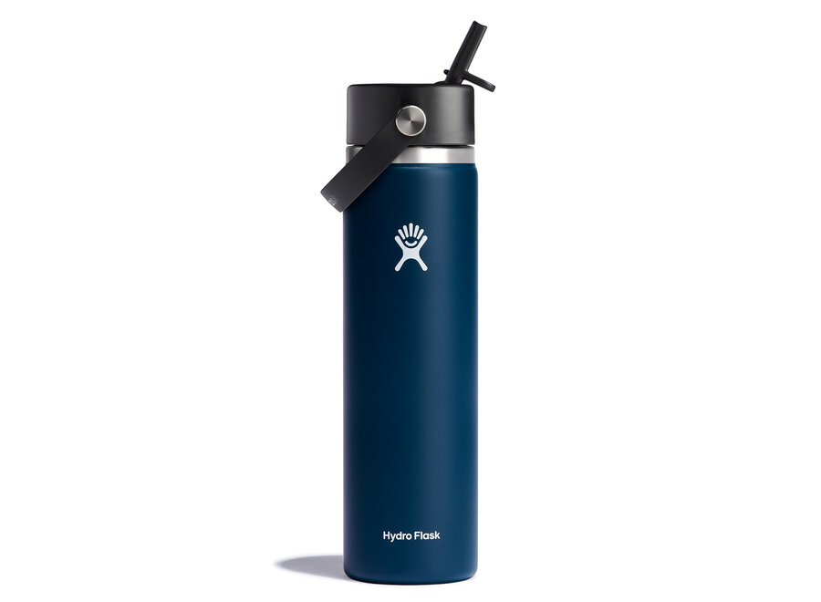 Hydro Flask Wide Mouth Bottle with Flex Straw Cap 24oz Clearance