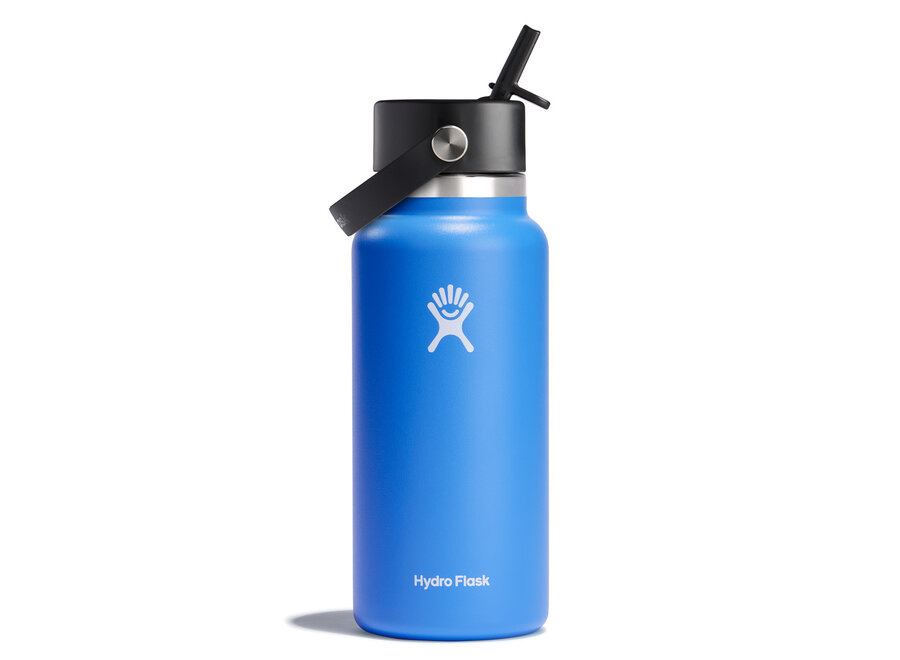 Hydro Flask Wide Mouth Bottle with Flex Straw Cap 32oz