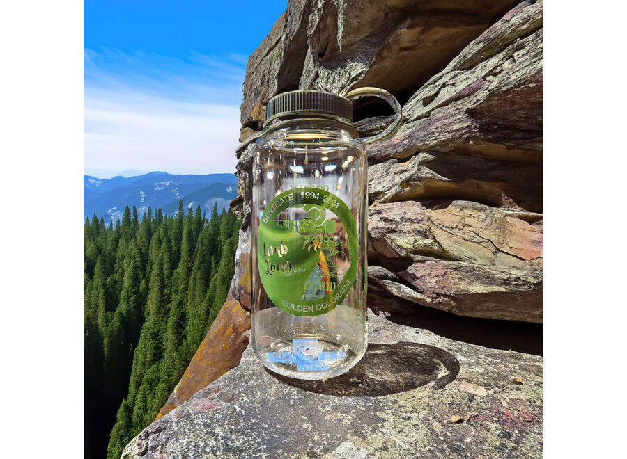 Bentgate 30th Anniversary Nalgene 32oz WM Logo Bottle Lizard Clear/Jade