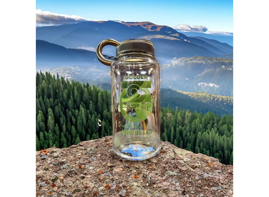 Bentgate 30th Anniversary Nalgene 32oz WM Logo Bottle Lizard Clear/Jade