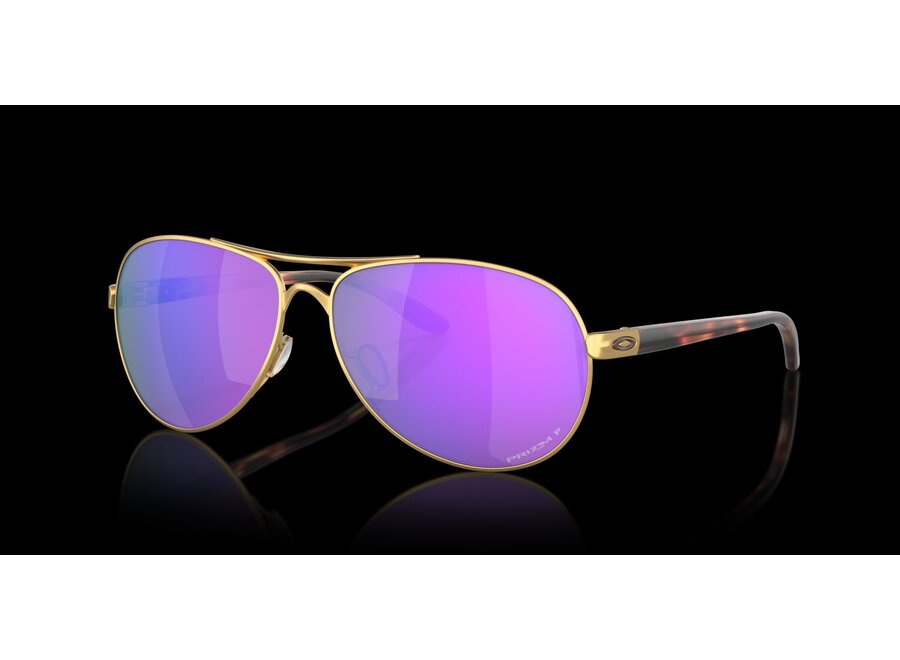 Oakley Feedback Satin Gold Frame w/ Prizm Violet Polarized Lens