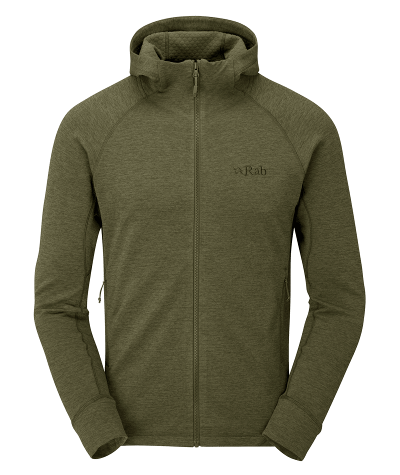 【mnem】Nettle Fleece Hood Long Padding MidFleece_Hoodie_Half_Top_fron