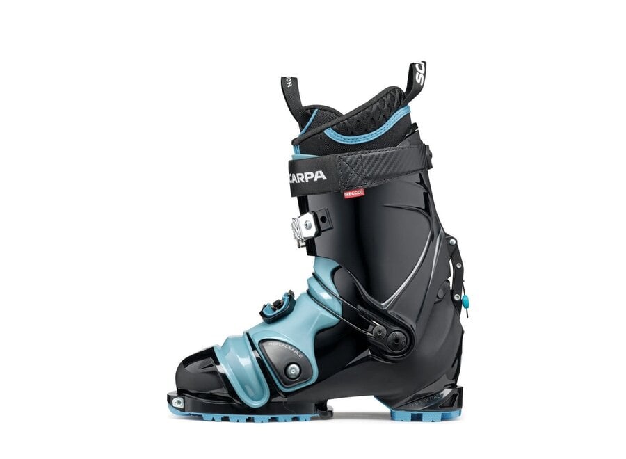 Scarpa Women's TX Pro Telemark Ski Black Polar Blue NEW F24 Model