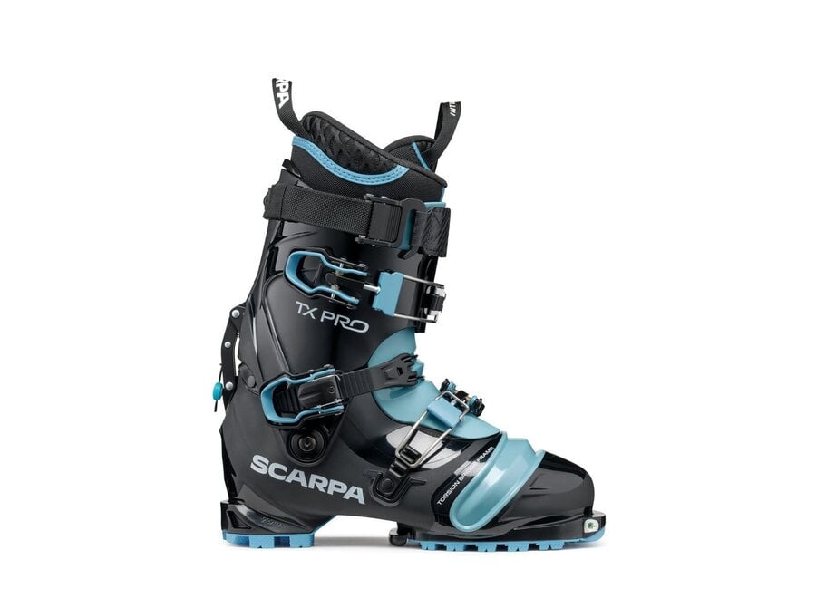 Scarpa Women's TX Pro Telemark Ski Black Polar Blue NEW F24 Model