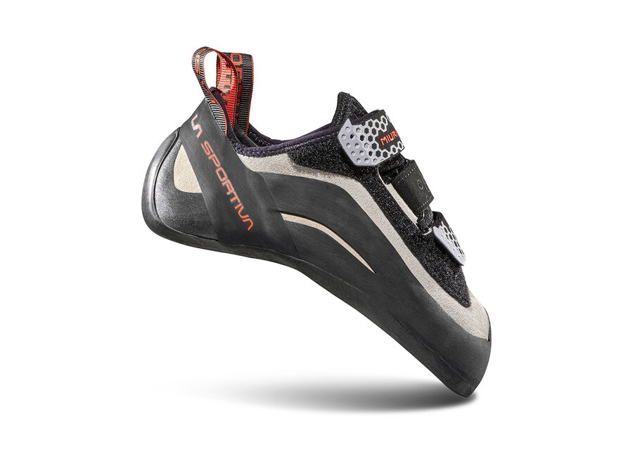 La Sportiva Women's Miura VS Rock Climbing Shoe - White/Cherry Tomato - Clearance