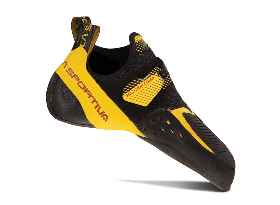 La Sportiva Solution Comp Rock Climbing Shoe Black/Yellow