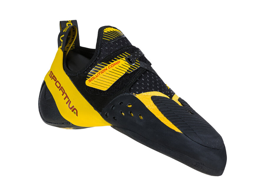 La Sportiva Solution Comp Rock Climbing Shoe Black/Yellow