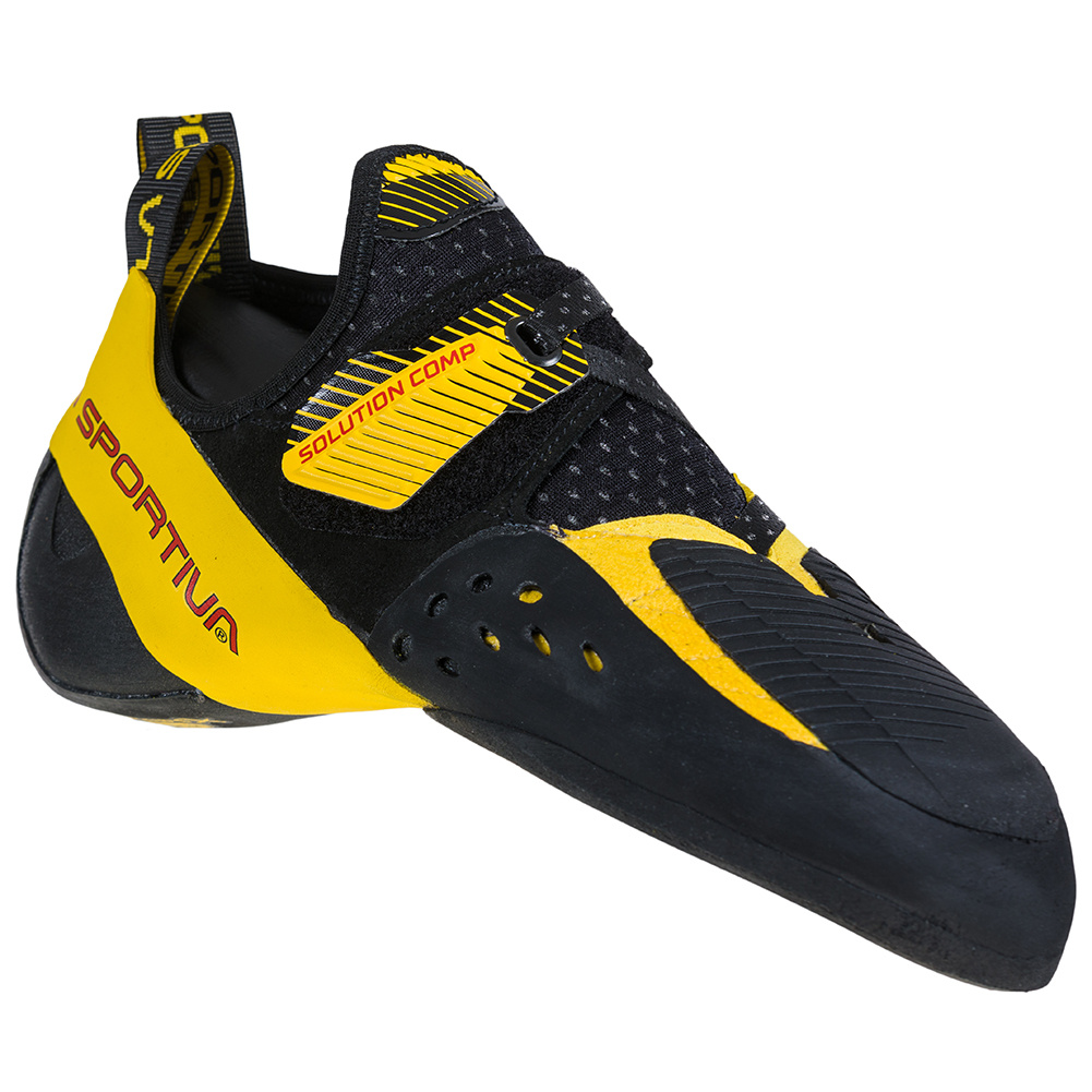 LA SPORTIVA - harry❗️ La Sportiva Solution Comp Rock Climbing Shoe Black/Yellow