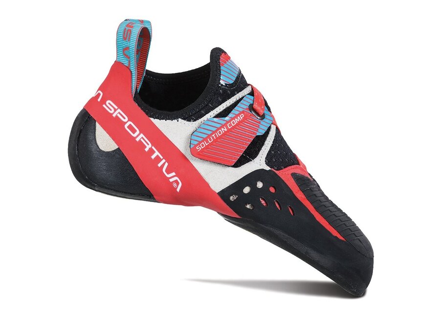 La Sportiva Women's Solution Comp Rock Climbing Shoe Hibiscus/Malibu Blue