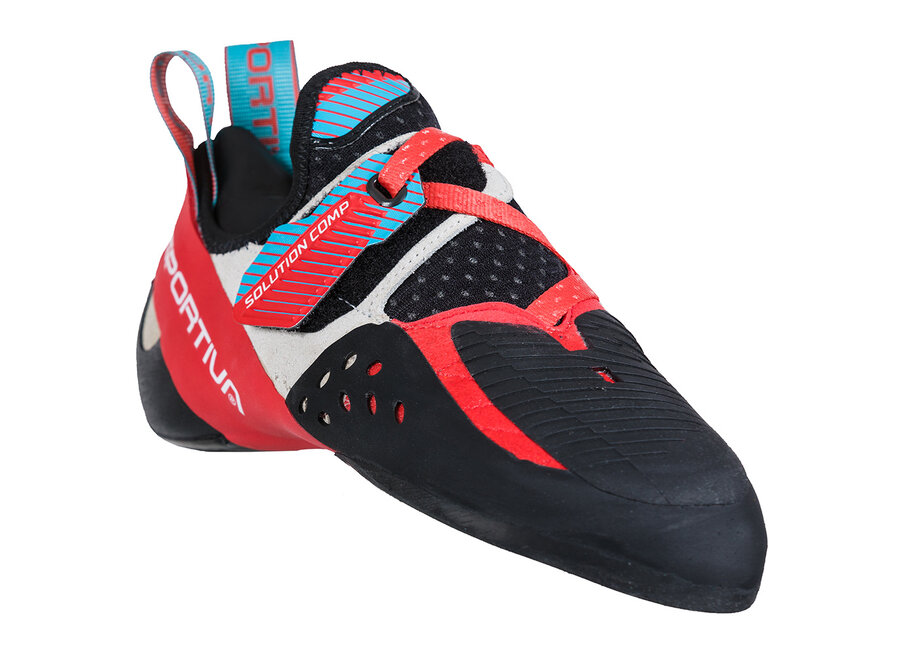 La Sportiva Women's Solution Comp Rock Climbing Shoe Hibiscus/Malibu Blue