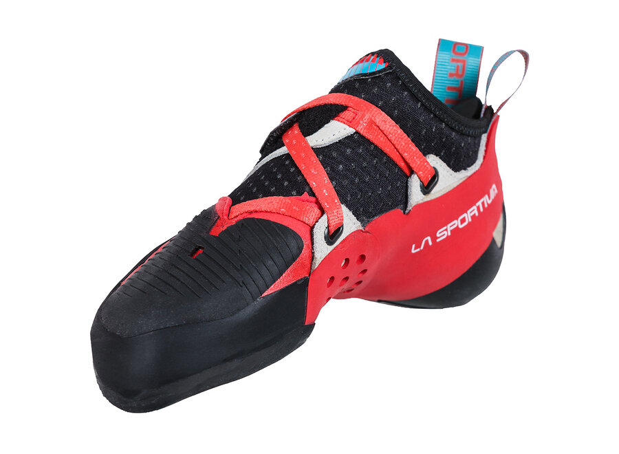 La Sportiva Women's Solution Comp Rock Climbing Shoe Hibiscus/Malibu Blue