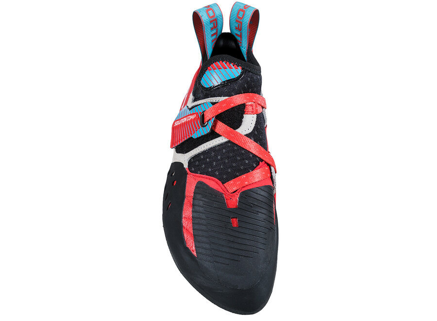 La Sportiva Women's Solution Comp Rock Climbing Shoe Hibiscus/Malibu Blue