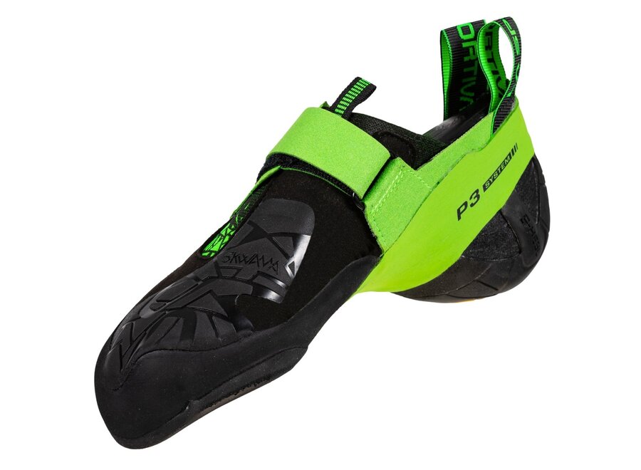 La Sportiva Skwama Vegan Rock Climbing Shoe Black/Flash Green