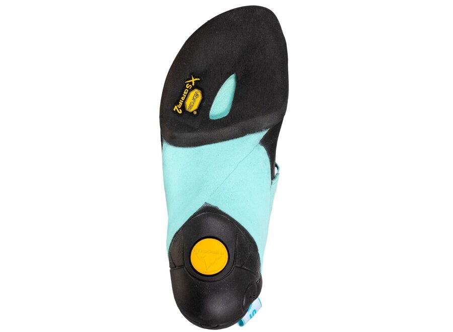 La Sportiva Women's Skwama Vegan Rock Climbing Shoe Carbon/Turquoise