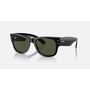 Ray-Ban Mega Wayfarer Black W/ Green Sunglass