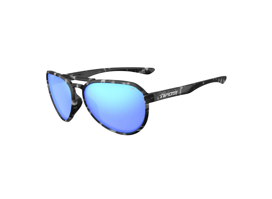 Tifosi Selca Black Tortoise Frame Sky Blue Mirror Lens Sunglasses