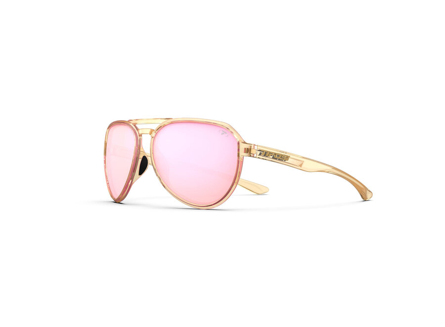 Tifosi Selca Crystal Brown Frame Pink Mirror Lens Sunglasses