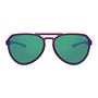 Tifosi Selca Plum Crazy Frame Smoke Tint Green Mirror Lens Sunglasses