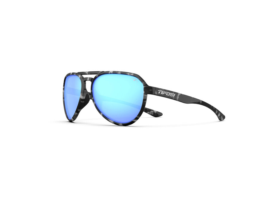 Tifosi Selca Black Tortoise Frame Sky Blue Mirror Lens Sunglasses