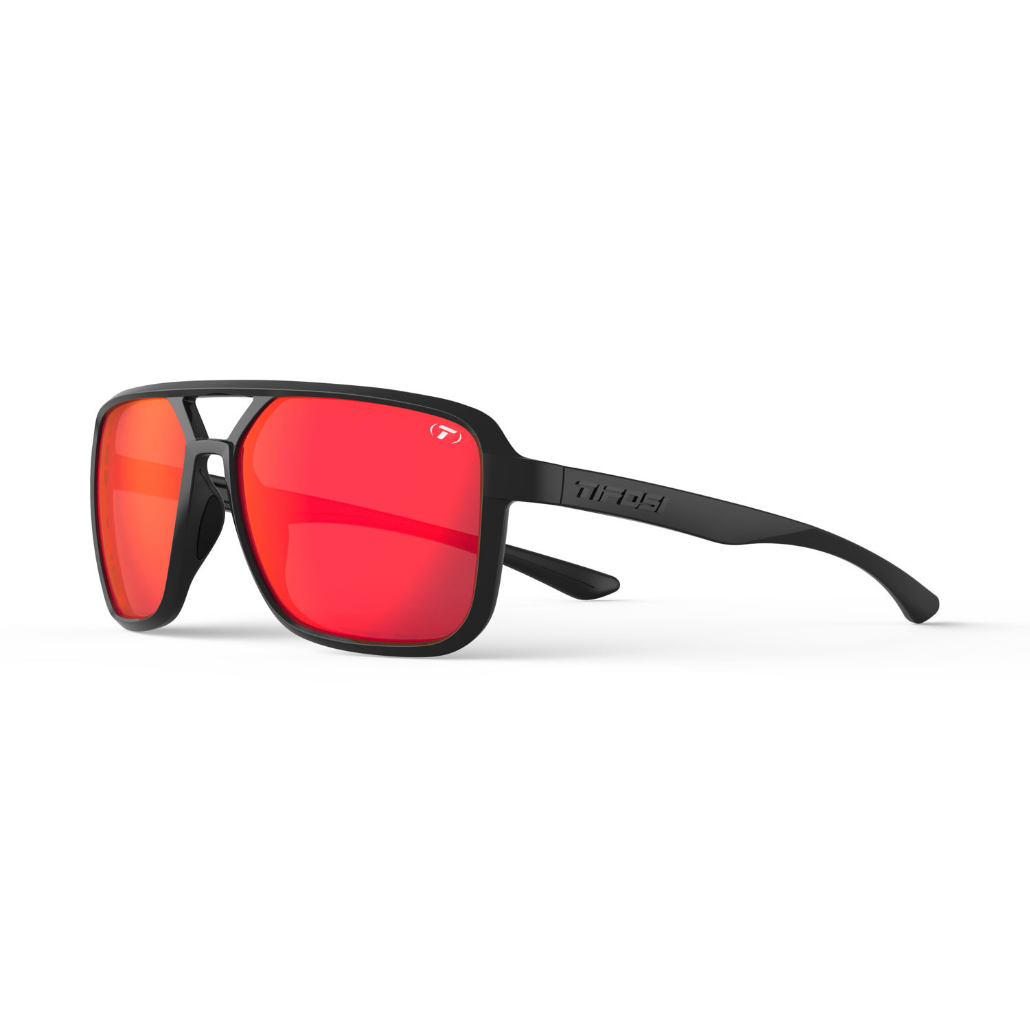 Tifosi Tifosi Salto Blackout Frame Smoke Tint Red Mirror Lens Sunglasses