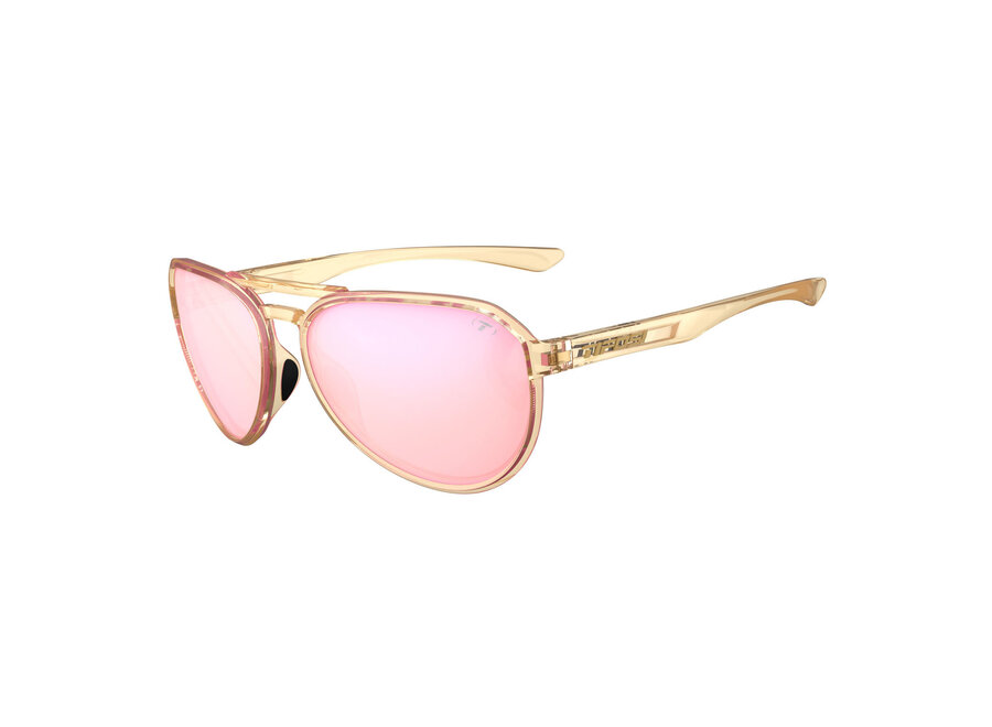 Tifosi Selca Crystal Brown Frame Pink Mirror Lens Sunglasses