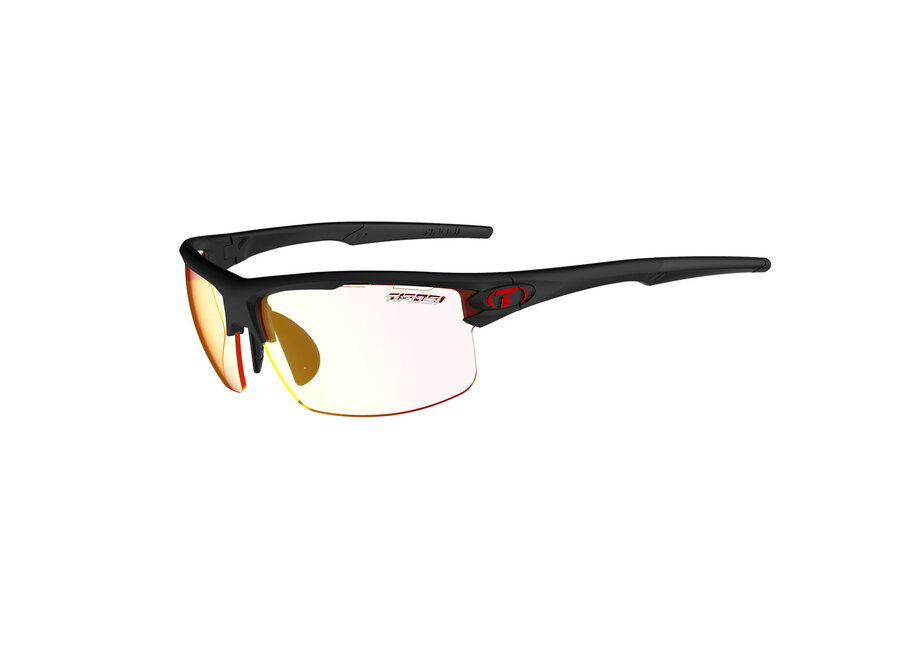 Tifosi Rivet Matte Black Frame Red Fototec Sunglasses
