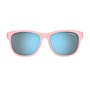 Tifosi Swank Satin Crystal Blush Frame Smoke Tint Bright Blue Mirror Lens Sunglasses