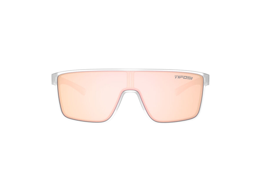 Tifosi Sanctum Satin Clear Frame Pink Mirror Lens Sunglasses