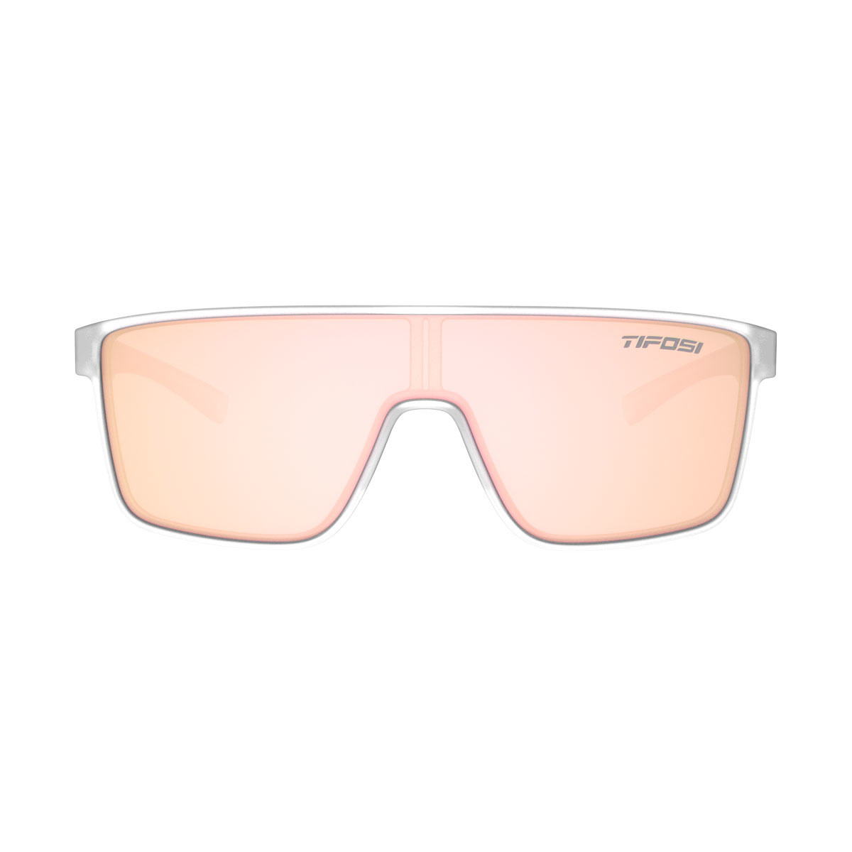 Tifosi Sanctum Satin Clear Frame Pink Mirror Lens Sunglasses