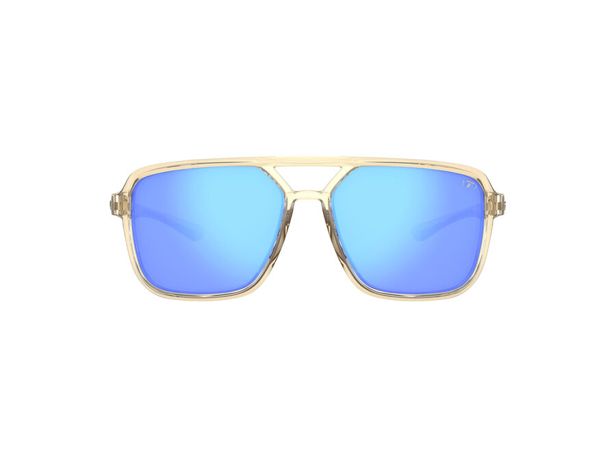 Tifosi Salto Golden Ray Frame Sky Blue Mirror Lens Sunglasses
