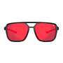 Tifosi Salto Blackout Frame Smoke Tint Red Mirror Lens Sunglasses