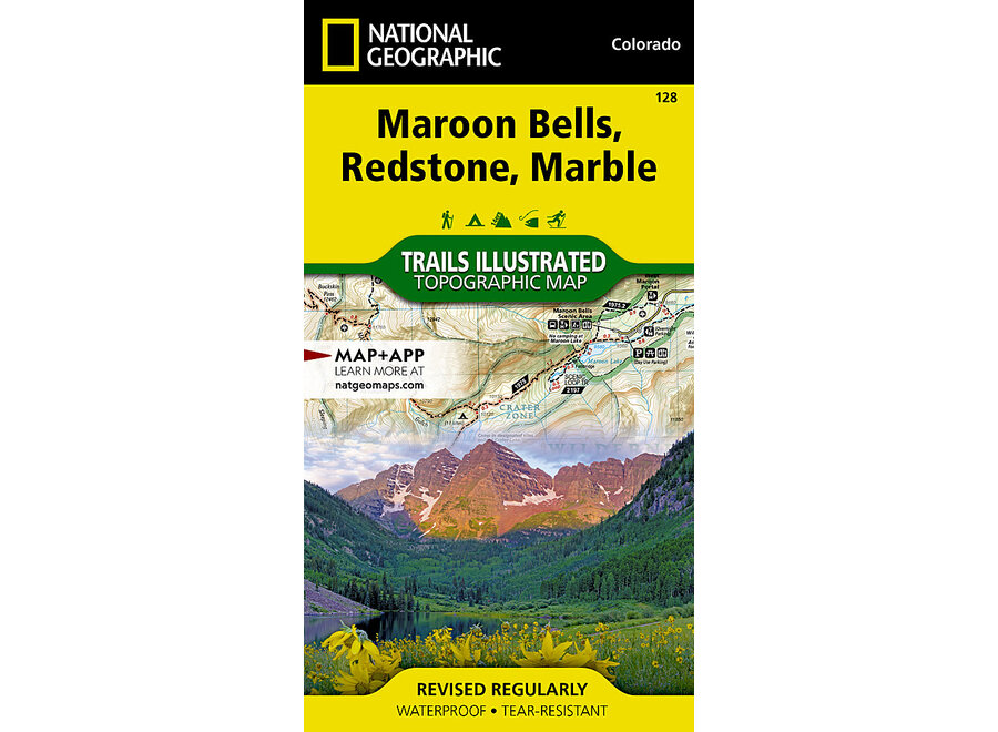 Trails Illustrated 128 Maroon Bells, Redstone, Marble