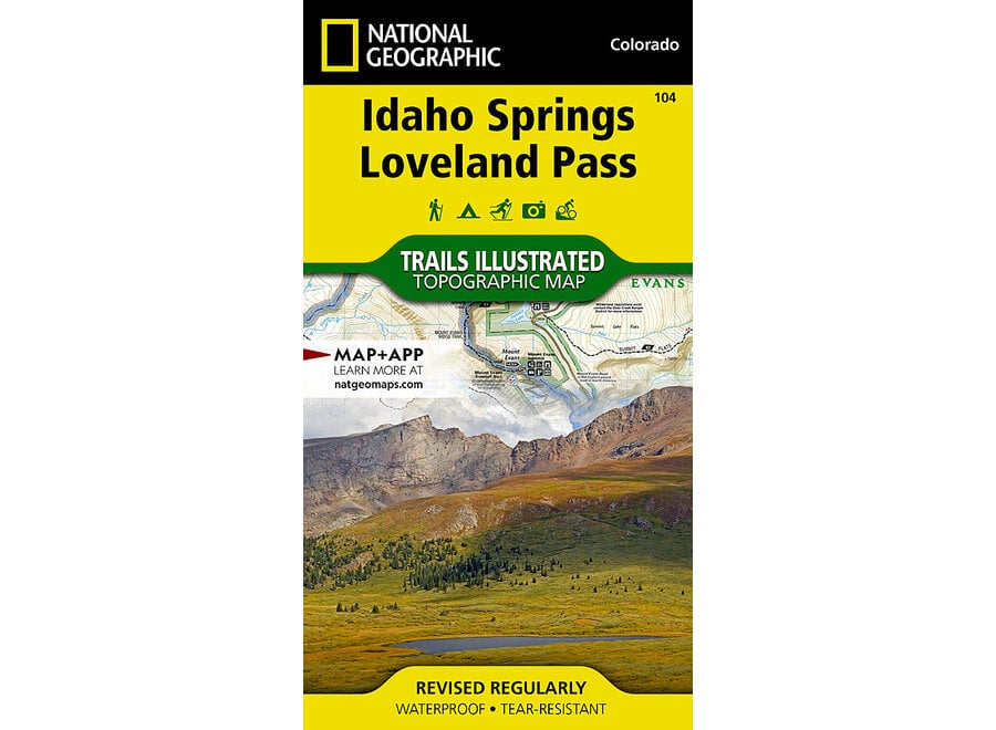 Trails Illustrated 104 Idaho Springs, Loveland Pass