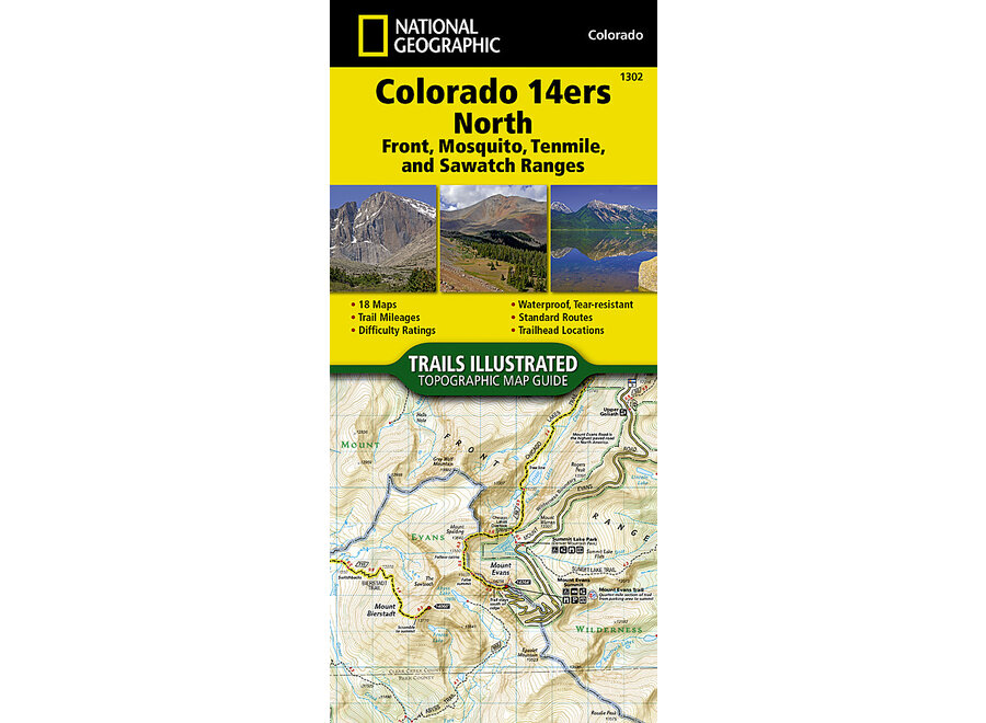 Trails Illustrated 1302 Colorado 14ers North [Sawatch, Mosquito, and Front Range]