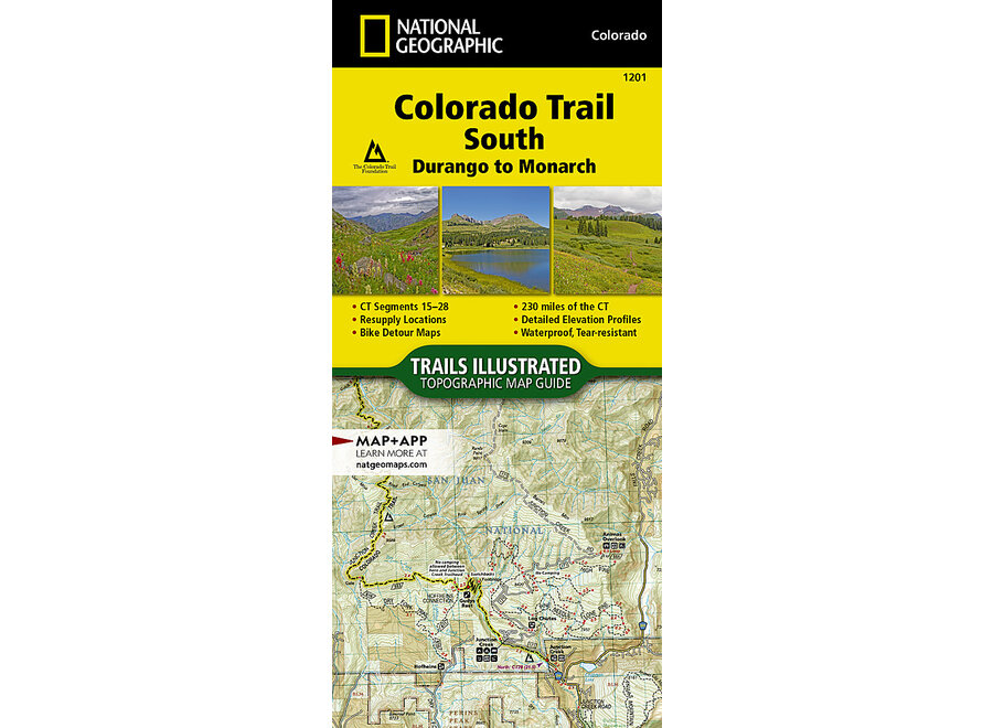 Trails Illustrated 1201 Colorado Trail South, Durango To Monarch