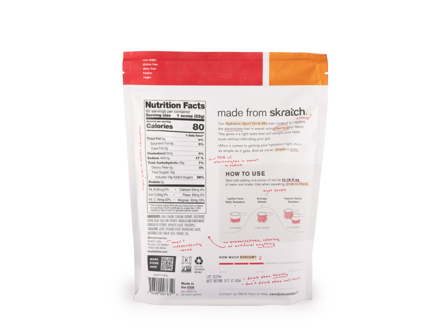 Skratch Labs Sport Hydration Drink Mix 20 Serving
