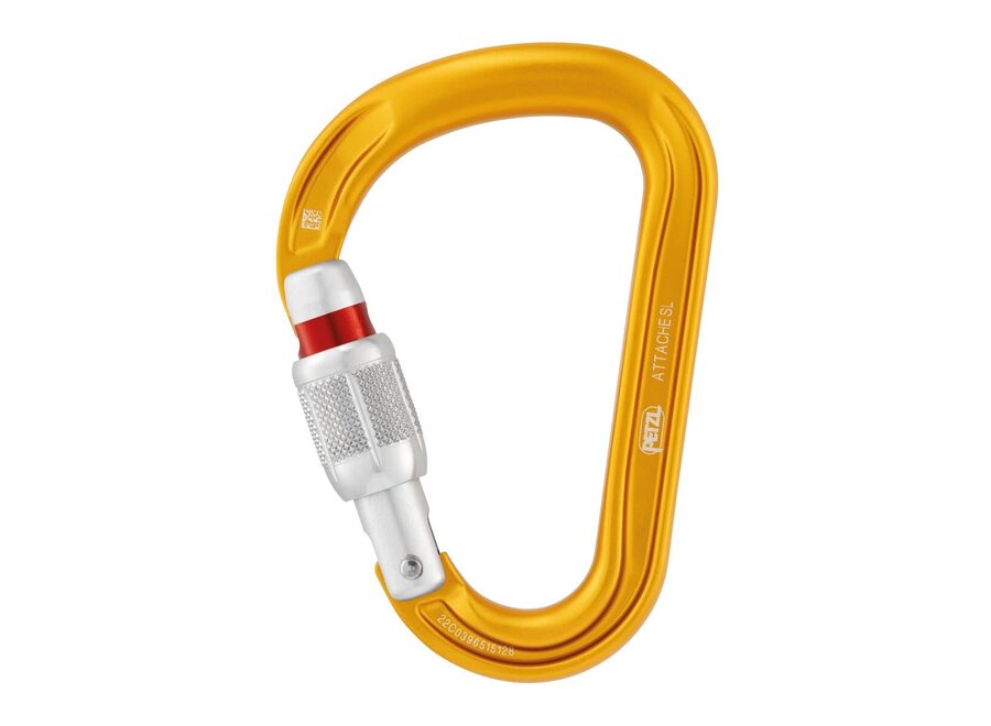 Petzl Attache Screw-Lock Locking Carabiner Yellow