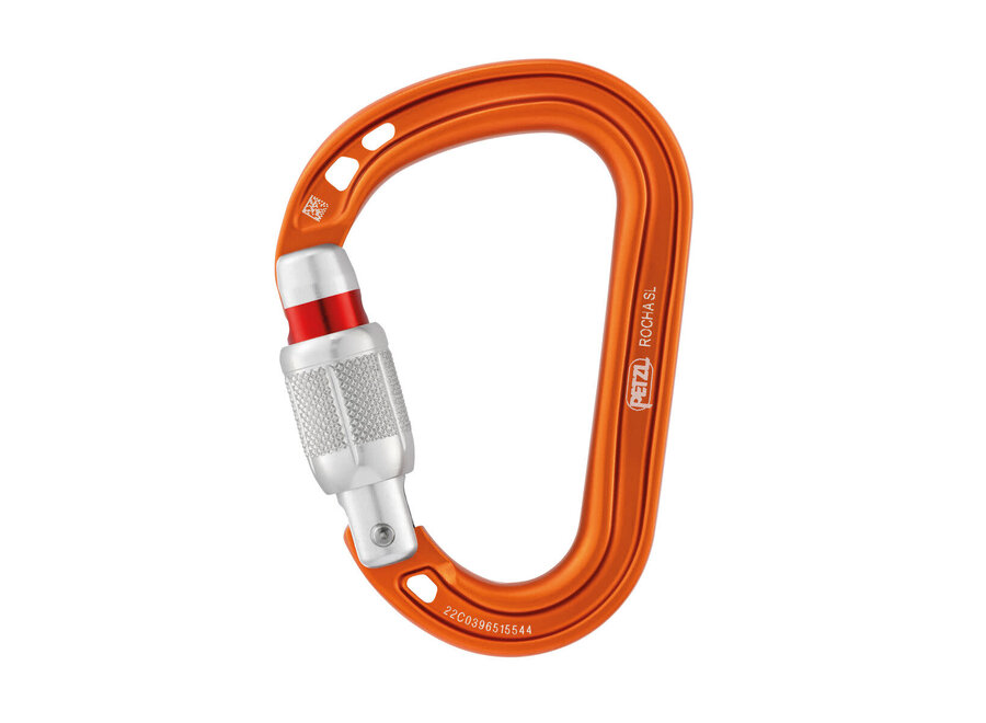 Petzl Rocha Screw-Lock Locking Carabiner Orange