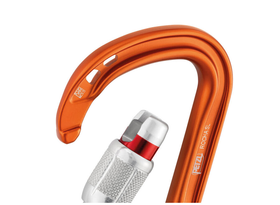Petzl Rocha Screw-Lock Locking Carabiner Orange