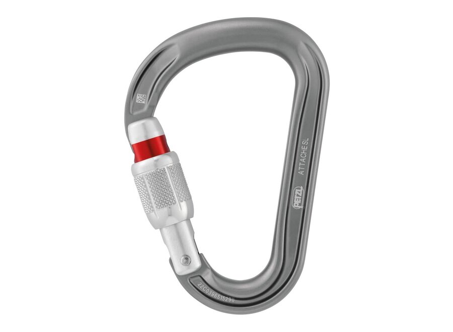 Petzl Attache Screw-Lock Locking Carabiner Gray