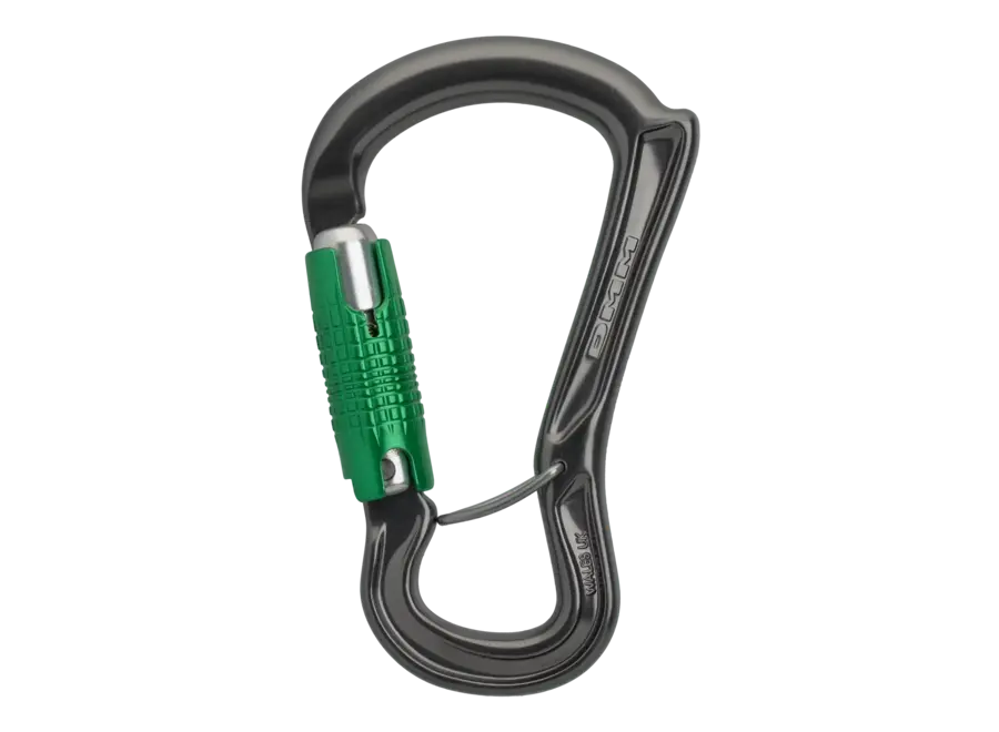 DMM Ceros Locksafe Carabiner Titanium/Green