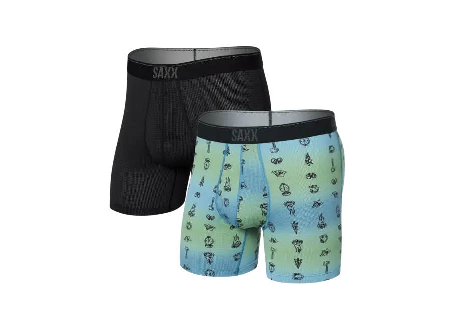 Saxx Quest Quick Dry Mesh Boxer Brief Fly 2Pk Clearance