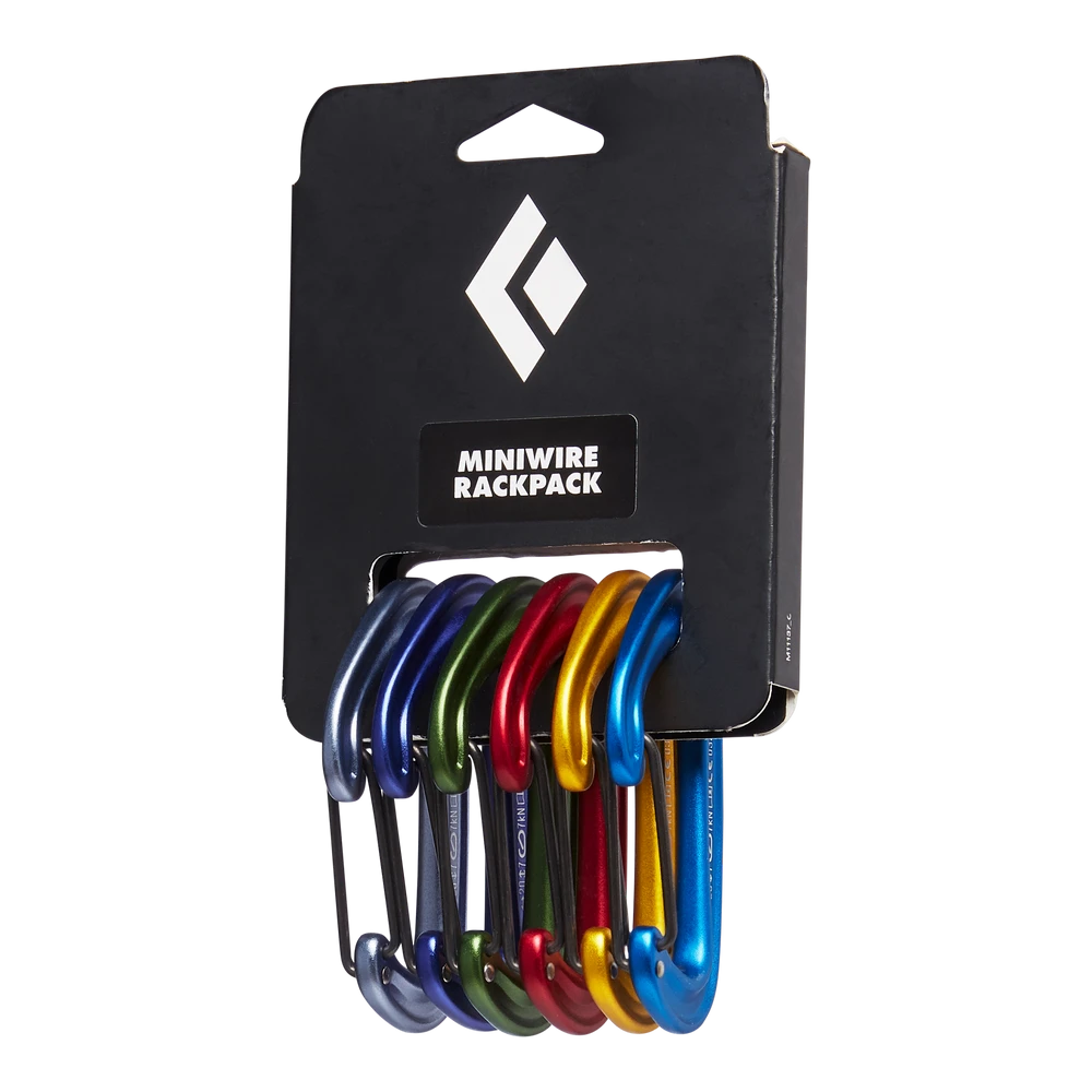 Black Diamond MiniWire Carabiner - 20kN Strength, CE Certified, 9 Color Options Available
