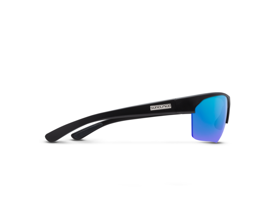 Suncloud Rival Matte Black Polarized Blue Mirror Sunglasses