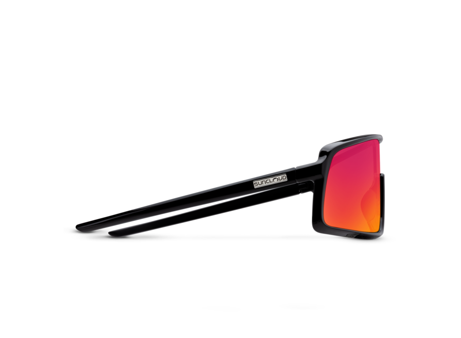 Suncloud Upshot Black Polarized Red Mirror Sunglasses